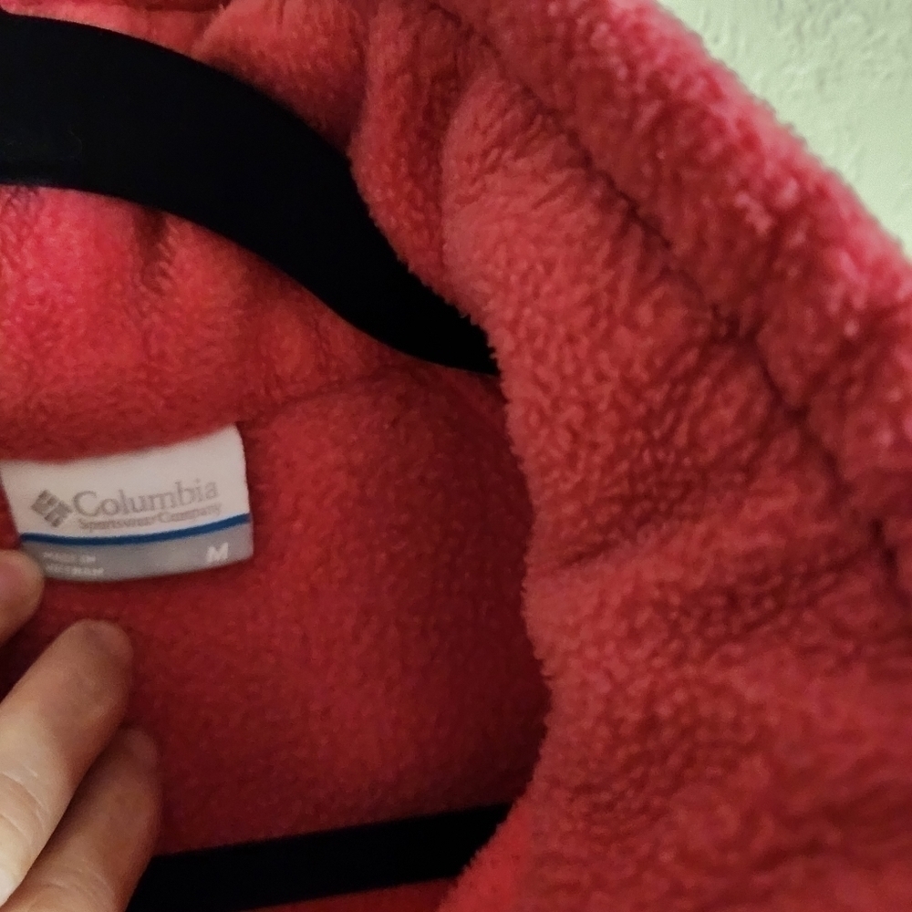 Womens Columbia Fleece Coral Pink Jacket sz Medium - Picture 4 of 5